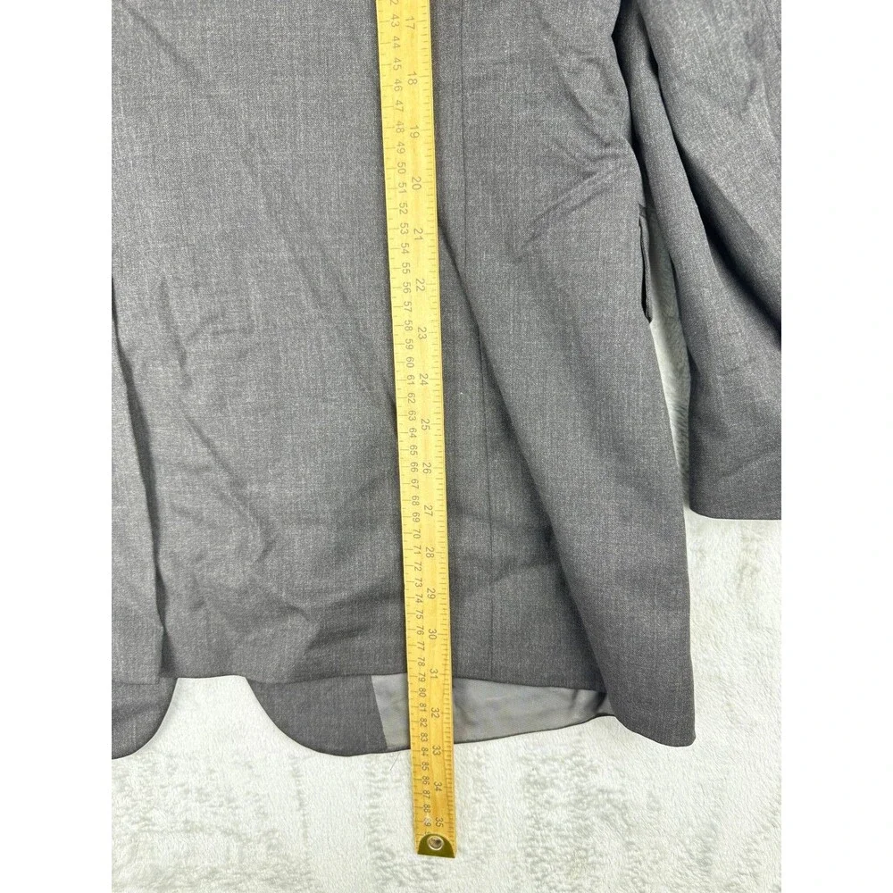 Brooks Brothers Mens Blazer Sport Coat 46LG Dark Gray Wool Made in USA